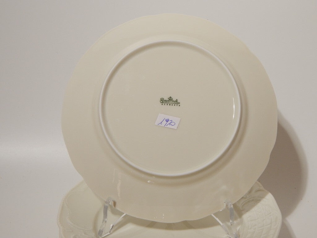 VINTAGE STILE ROCAILLE SERVIZIO 6 PIATTI DESSERT SANS SOUCI PORCELLANA ROSENTHAL