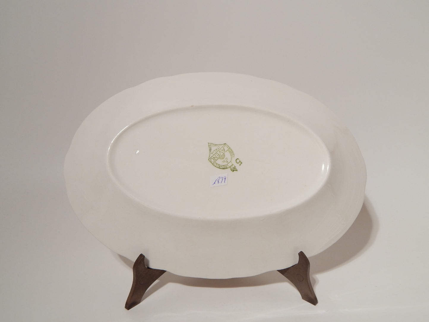 ANTICO ART DECO' RARO VASSOIO SOCIETÀ CERAMICA REVELLI LAVENO FASCIA ARANCIO