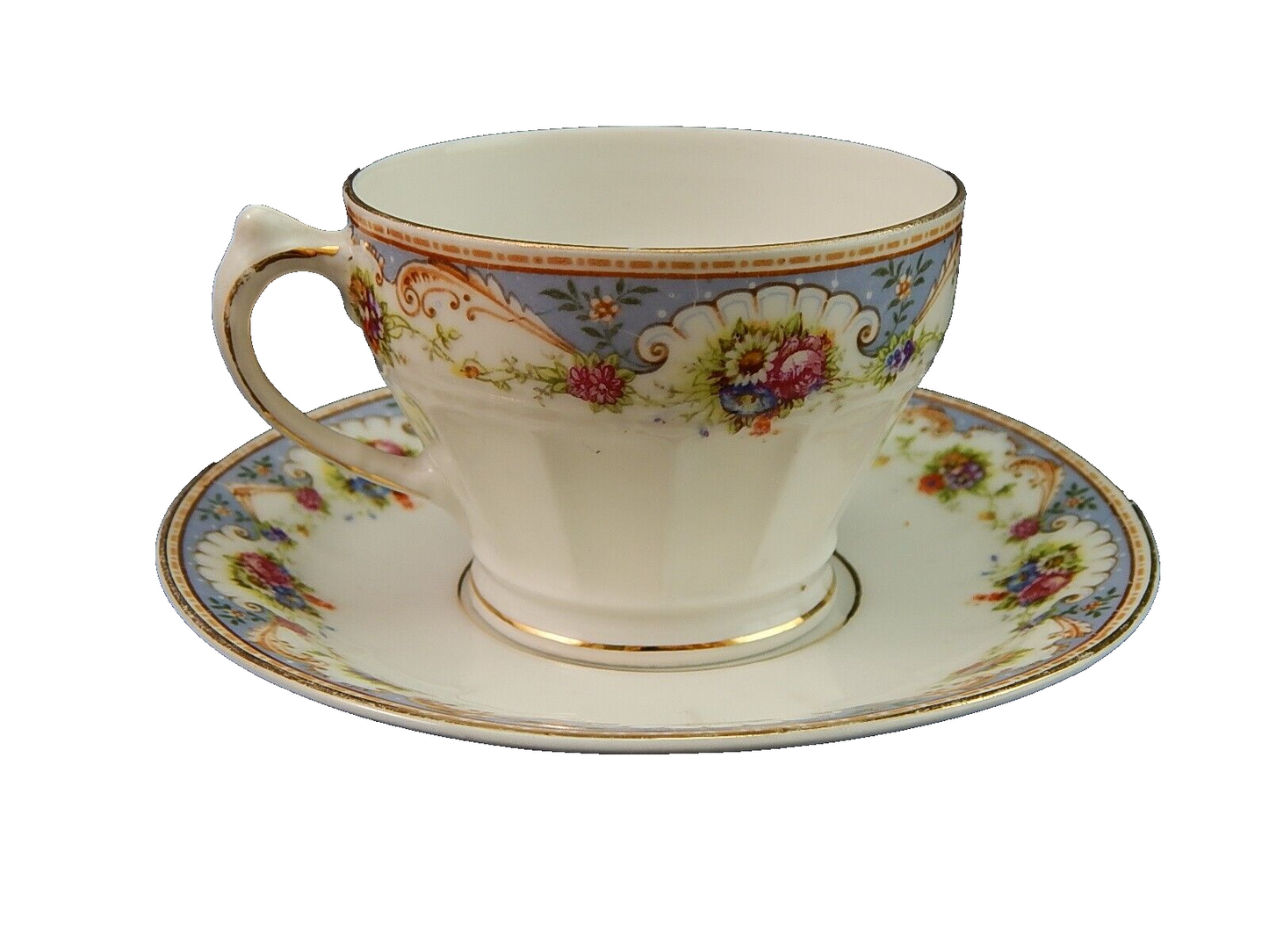 ANTICO ART DECO TRIO TAZZA TE' PORCELLANA CARL TIELSCH ALTWASSER SILESIA 1930