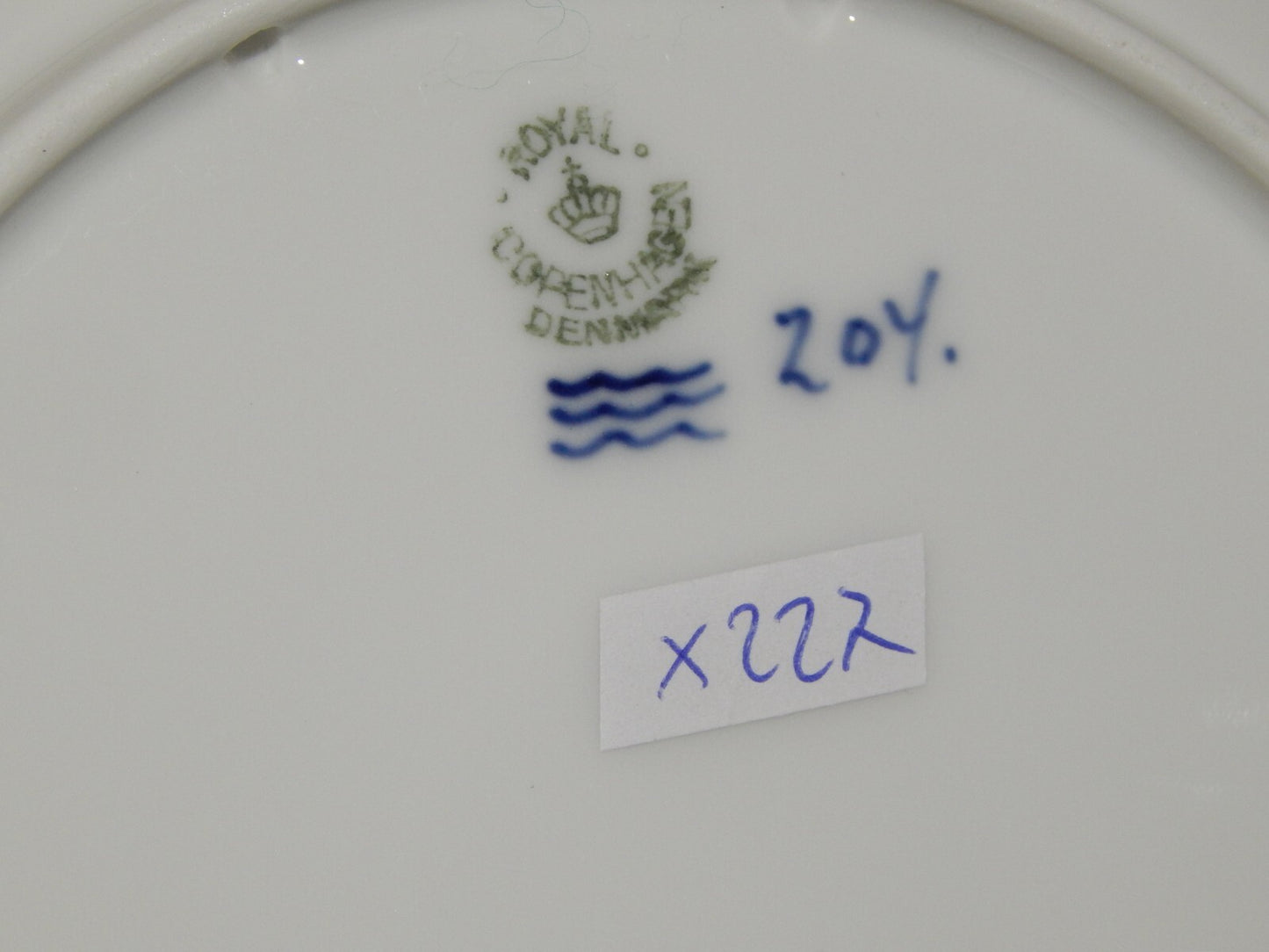 ROYAL COPENHAGEN PIATTO PORCELLANA 1876-1926 HJORRING HAANDVAERKERFORENING