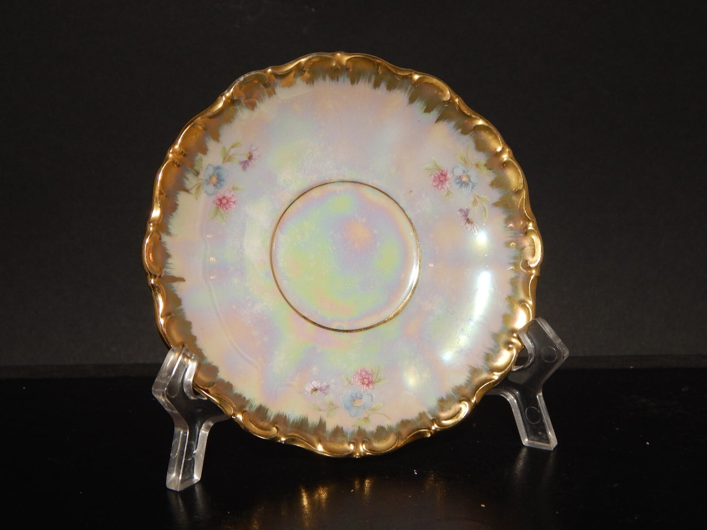 ANTICA TAZZINA CAFFE' PORCELLANA DECORO LUSTRO BAVARIA SELTMANN THERESIA DIFETTO