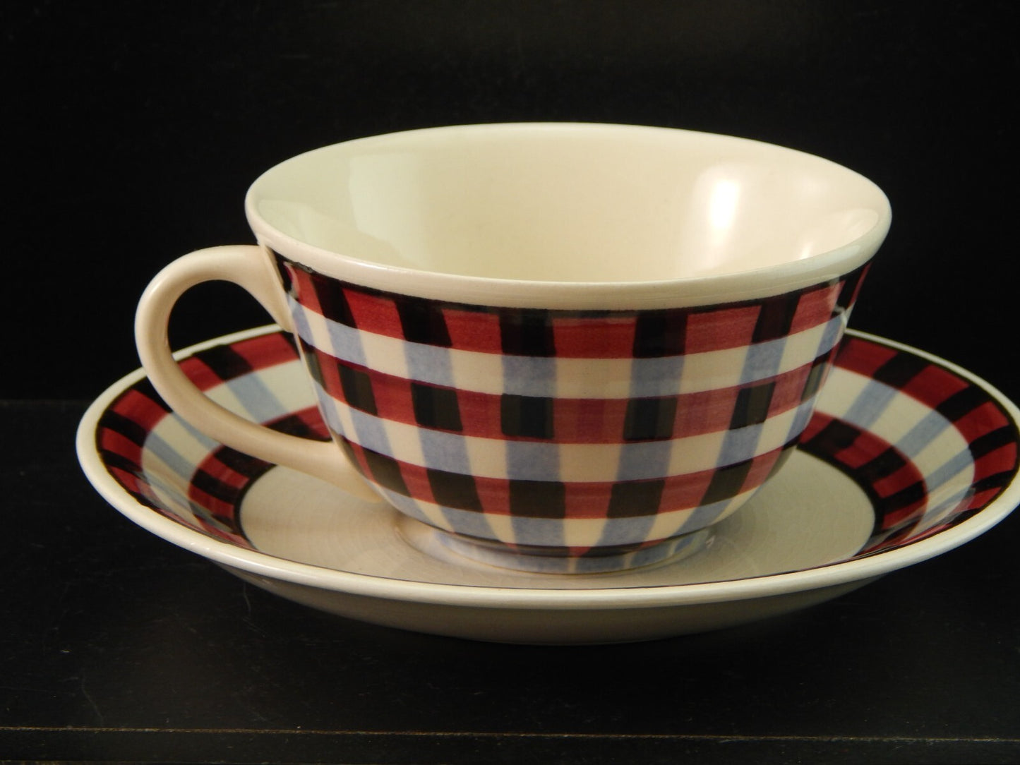 VILLEROY&BOCH ANTICA RARA TAZZA DA TE' PORCELLANA GLASGOW 8202 QUADRETTI #1585