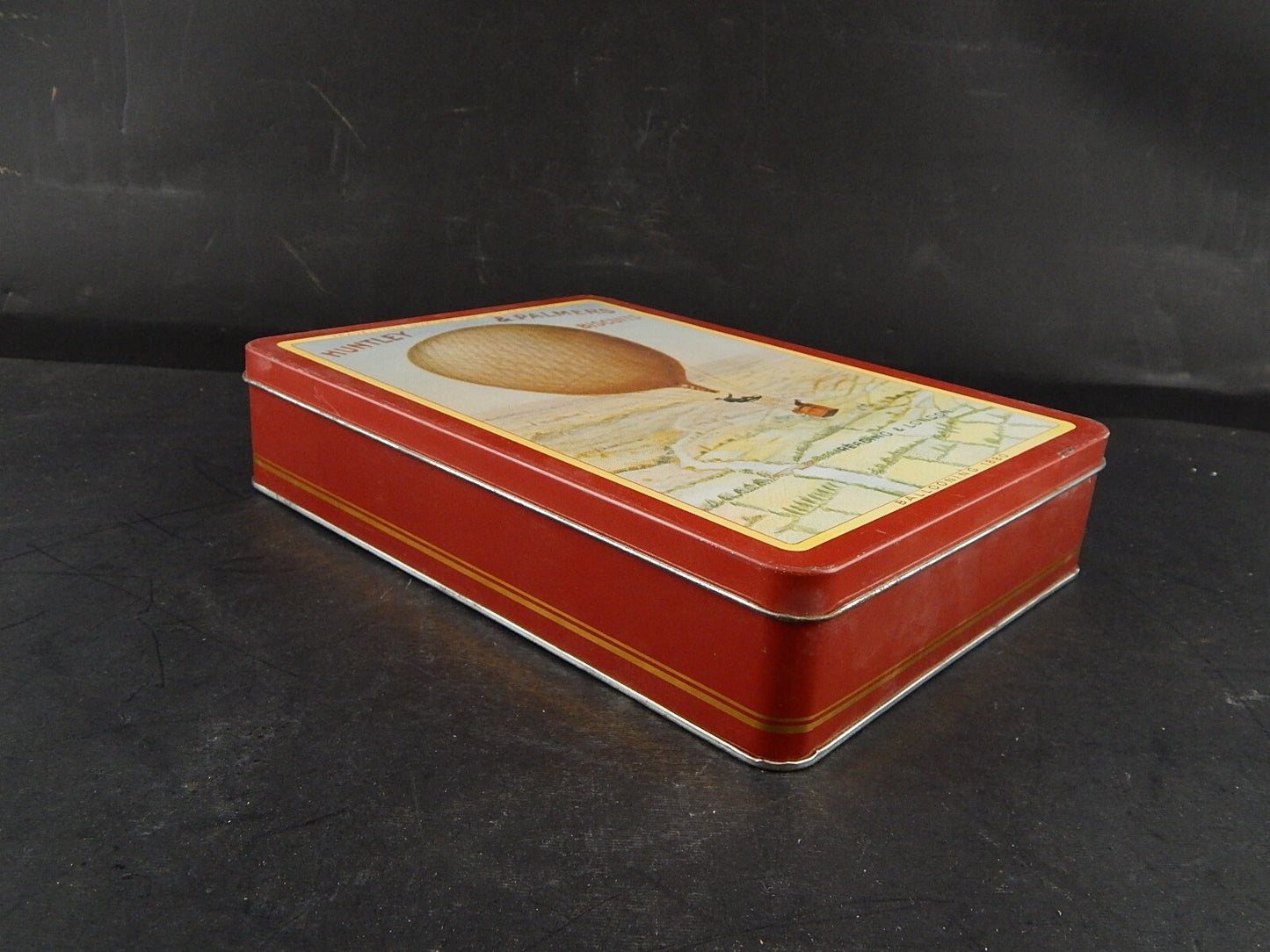 PUBBLICITARIO VINTAGE SCATOLA LATTA INGLESE BISCOTTI HUNTLEY & PALMERS BISCUITS