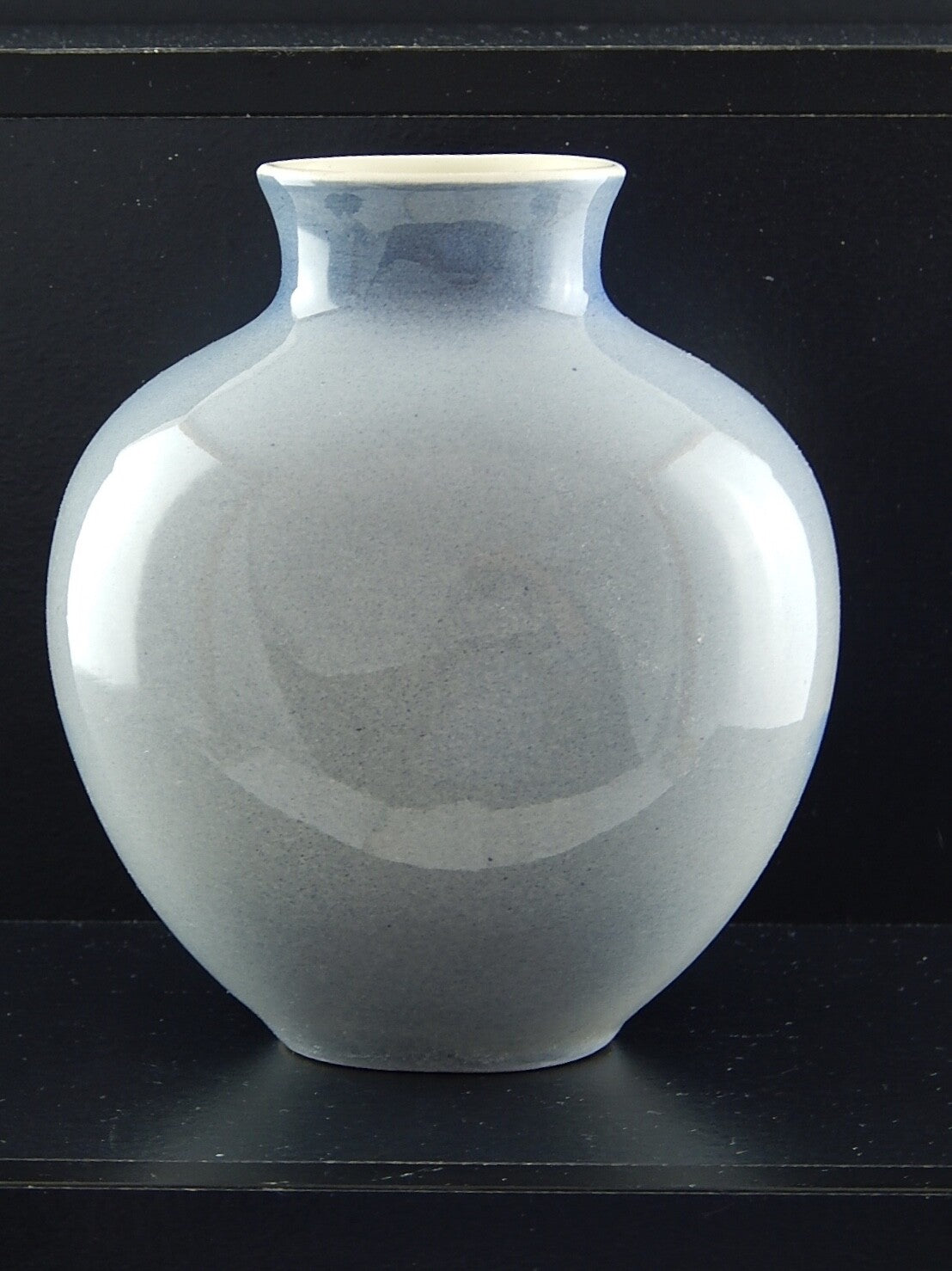 DENMARK VASO ANTICO CERAMICA SMALTATA DIPINTO MANO BARCA A VELA SOHOLM BORNHOLM