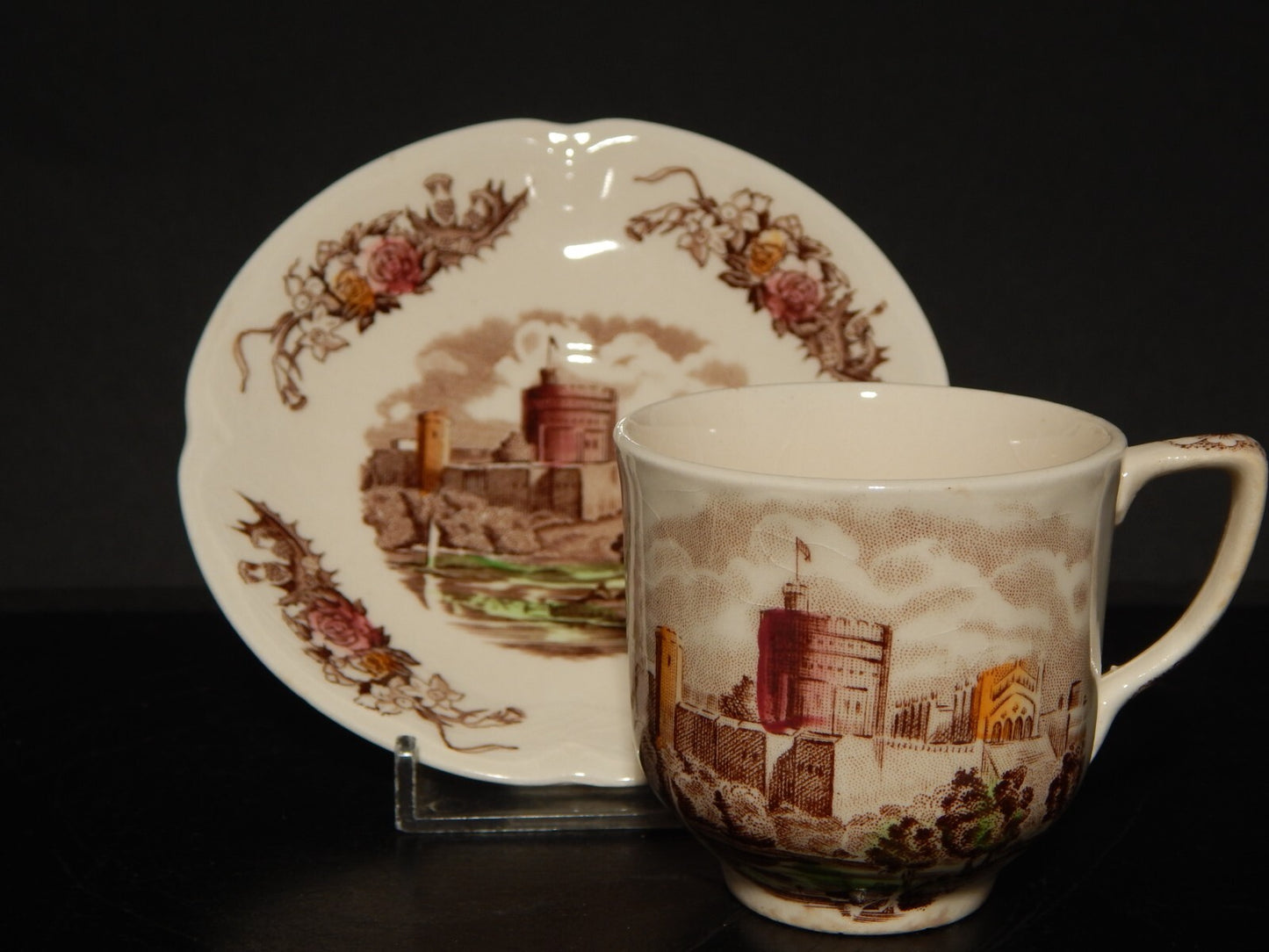 RETRO' TAZZINA CAFFE' PORCELLANA JOHNSON BROS ROYAL HOMES OF BRITAIN HADDON HALL