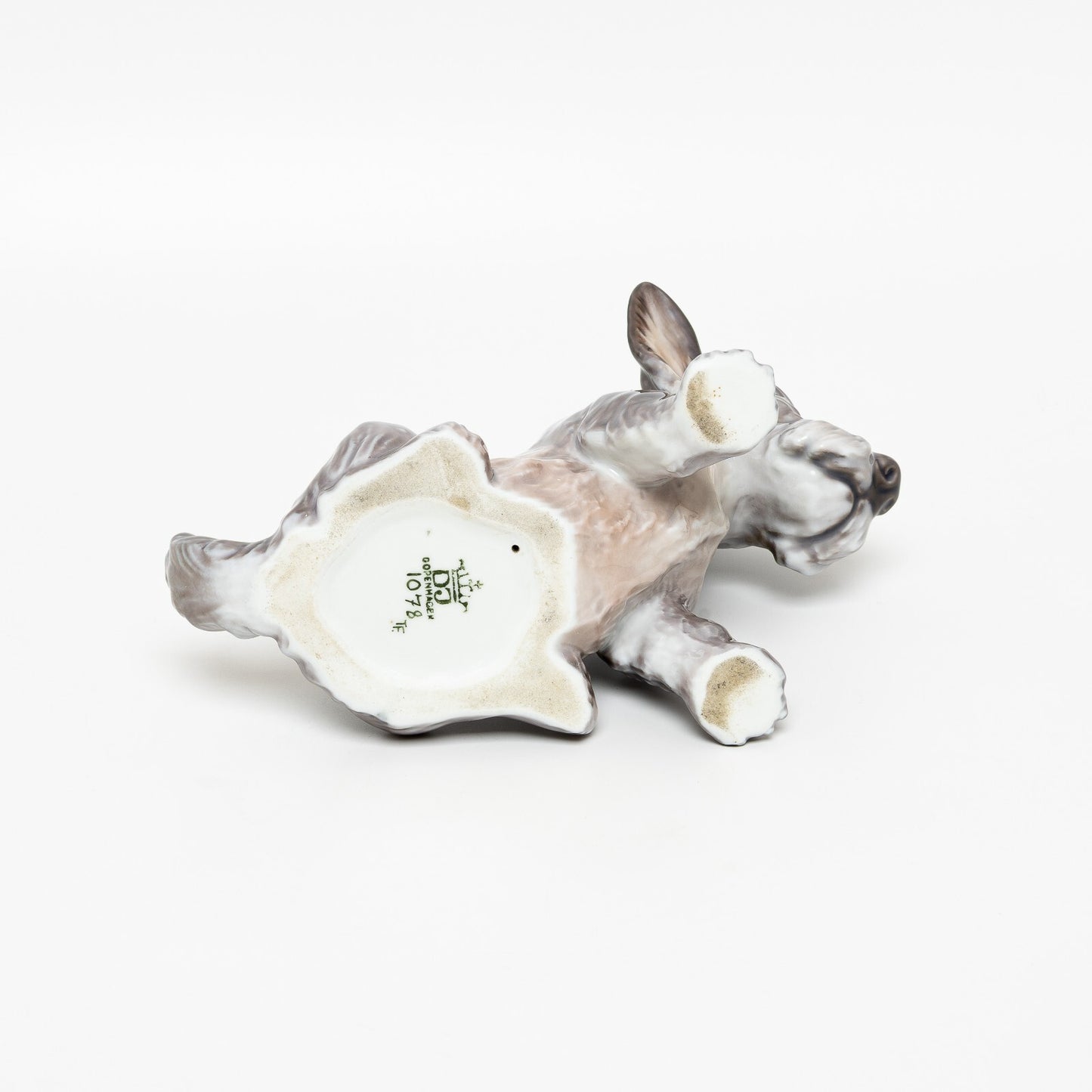 RARA STATUINA PORCELLANA DAHL JENSEN COPENHAGEN "Scottish Terrier" 1078 15x19x10