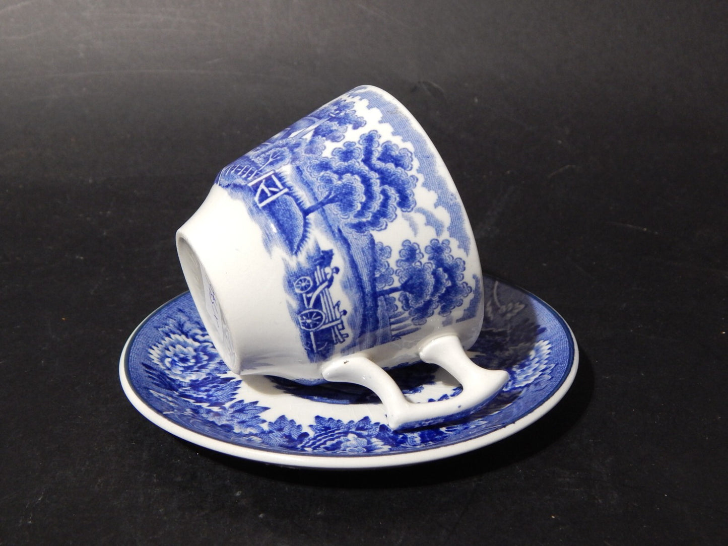 ANTICA TAZZA CERAMICA POTTERY ENOCH WOOD&SONS DECORO ENGLISH SCENERY