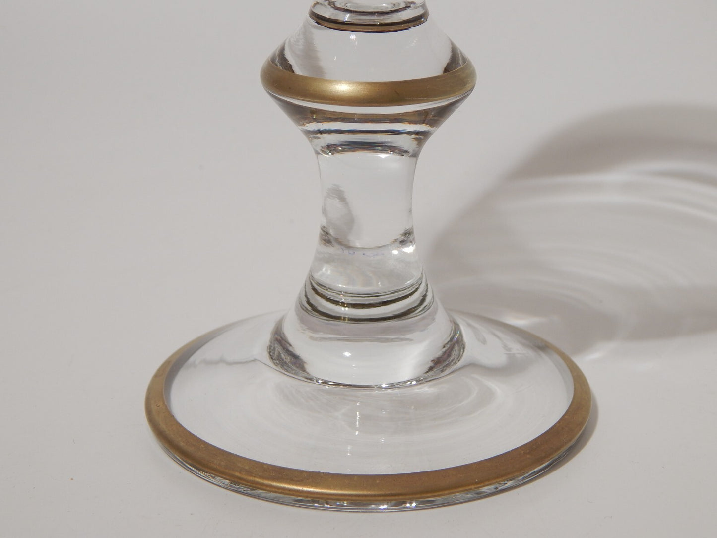 PREZIOSO STILE IMPERO CALICE VETRO SOFFIATO MURANO VENEZIANO DECORO ORO