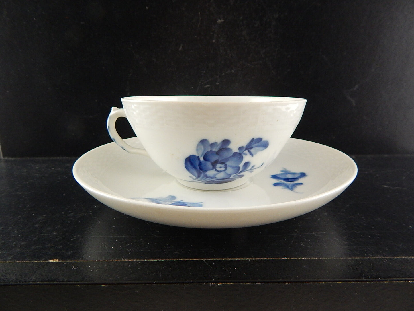 ROYAL COPENHAGEN PORCELLANA BLUE FLOWER TEA CUP&SAUCER TAZZA TÈ DIPINTA MANO #4