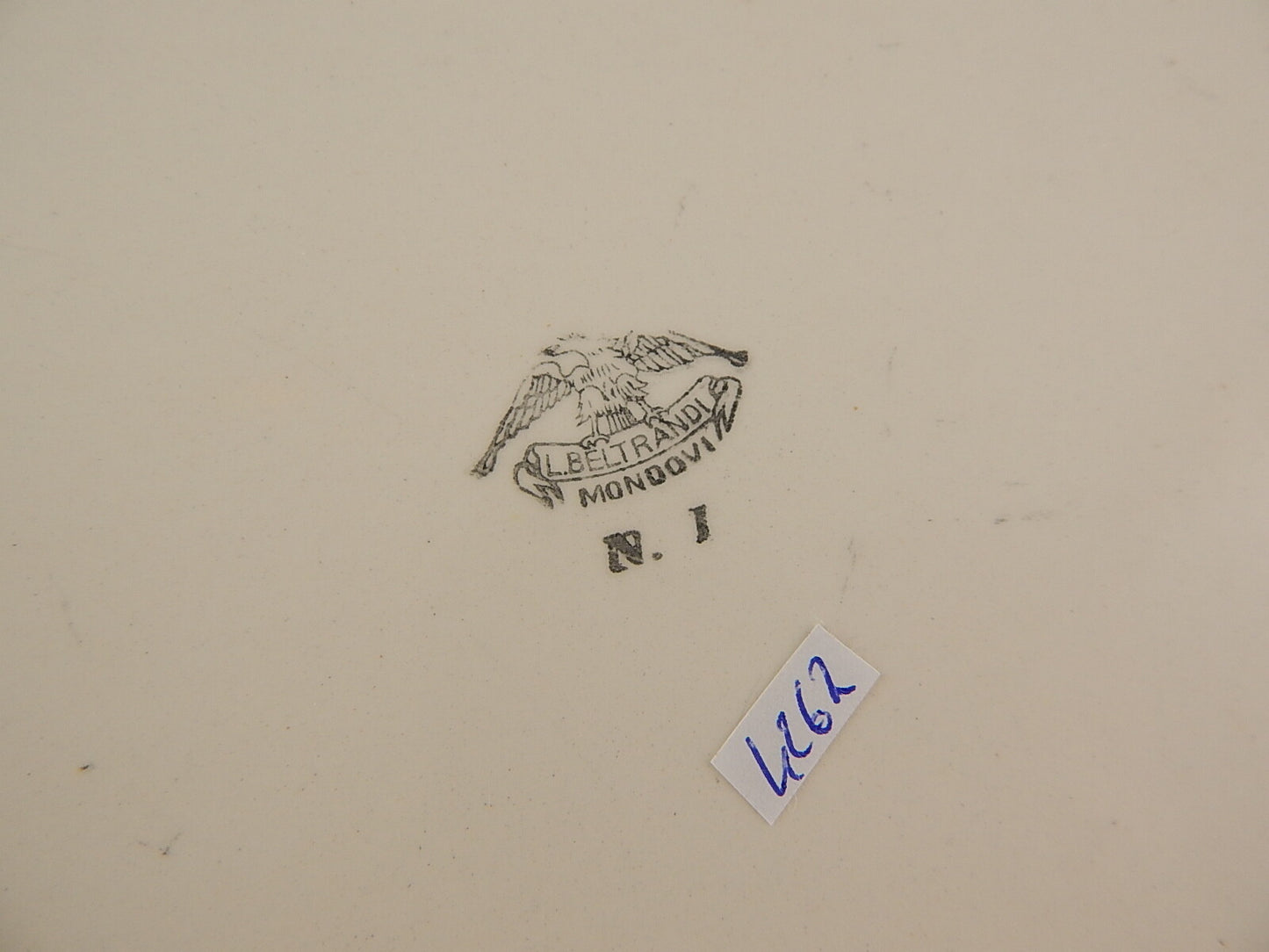 ANTICO RARO GRANDE VASSOIO CERAMICA LORENZO BELTRANDI MONDOVI' FINE 800