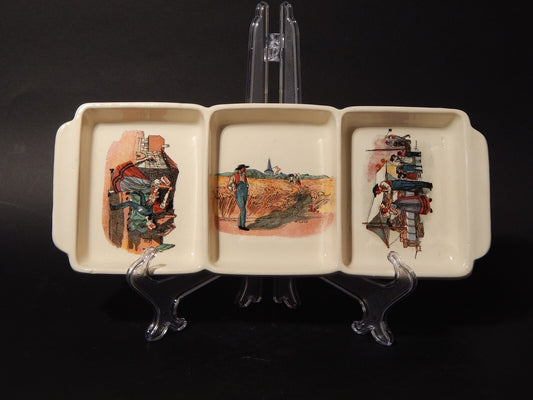 ANTICO CONTENITORE PER SAPONE E SPUGNE CERAMICA SARREGUEMINES OBERNAI XIX SECOLO