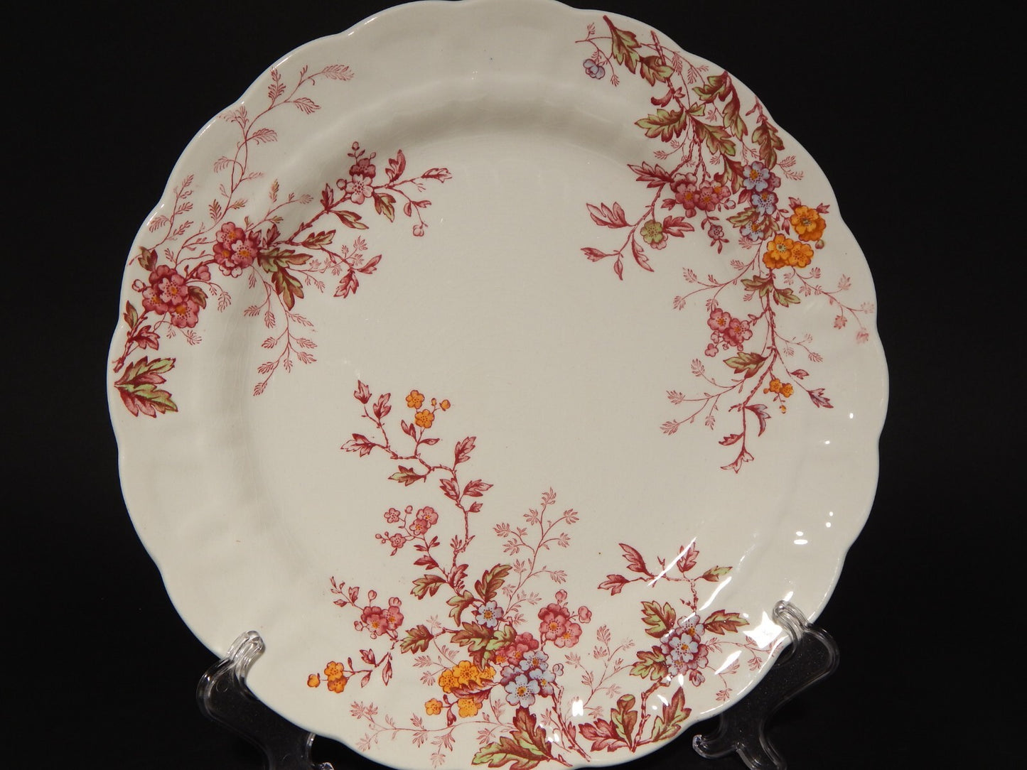 ANTICO VASSOIO PIATTO PORTATA ROTONDO BOOTHS WASHINGTON SEMI-PORCELLANA INGLESE