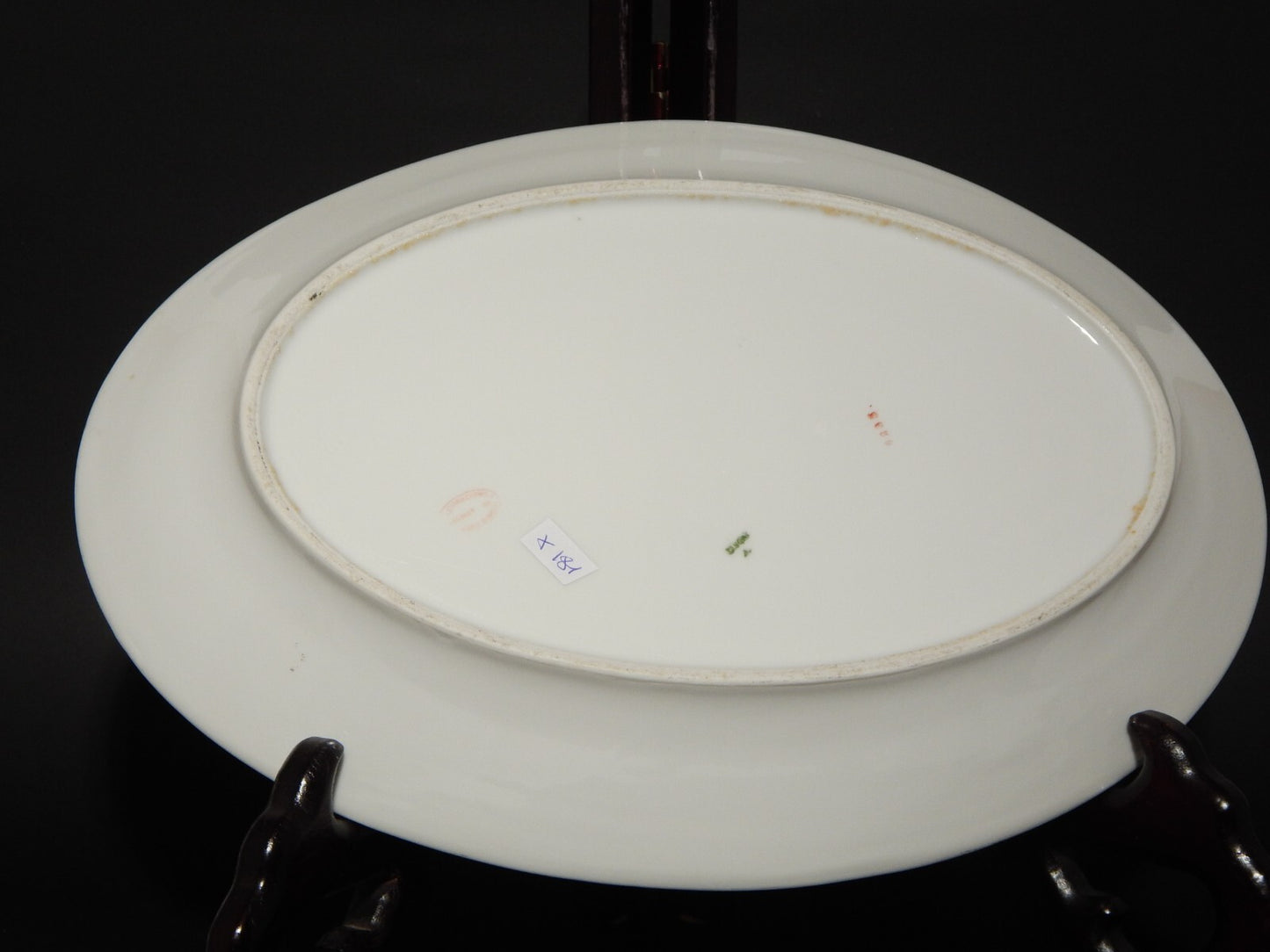 ANTICO PREZIOSO RARO VASSOIO PIATTO OVALE PORCELLANA GINORI LIBERTY