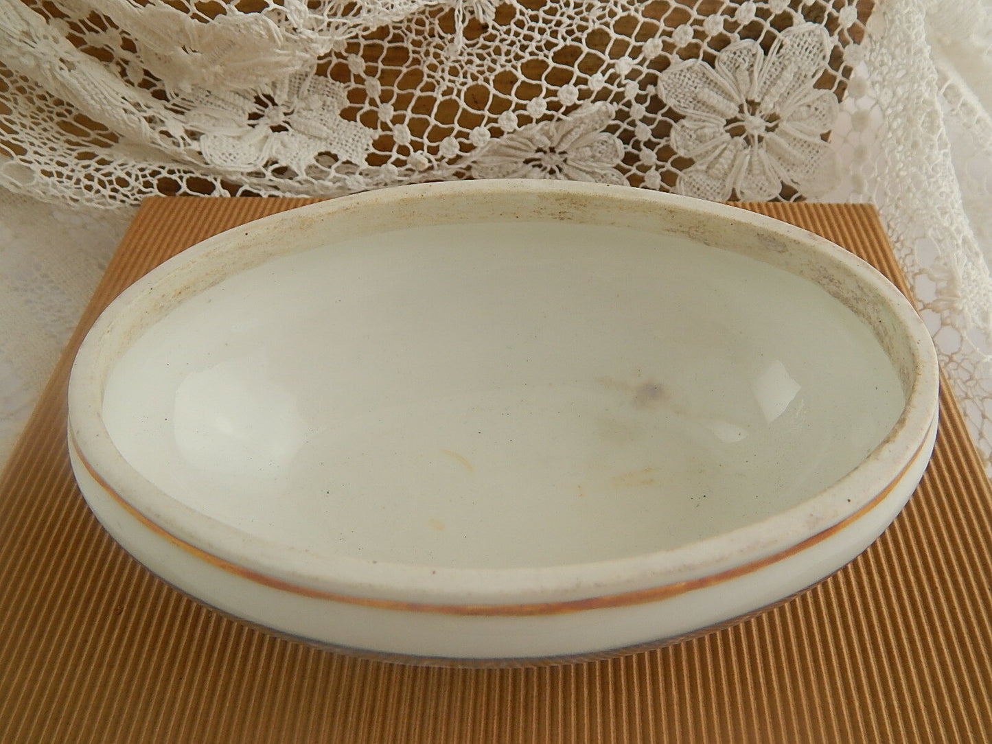 ANTICO PREZIOSO COFANETTO PORCELLANA IMPERO MARCHIO VIENNA BEE HIVE INIZIO 800