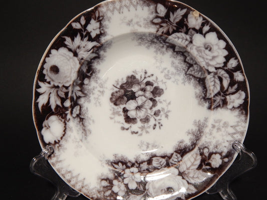 ANTICO PIATTO FONDO CERAMICA JARDINIERE VILLEROY & BOCH FINE '800 DIFETTO B1135