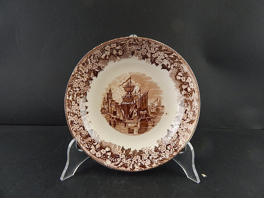 ANTICA CIOTOLA SEMI PORCELLANA RICHARD MILANO DECORO FERRARA META' 800