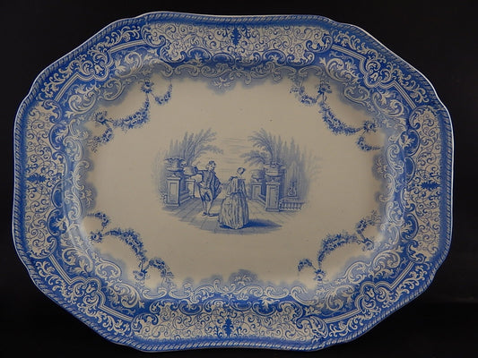 COPELAND & GARRETT 1844 ANTICO RARO PREZIOSO VASSOIO CERAMICA LOUIS QUATORZE ##