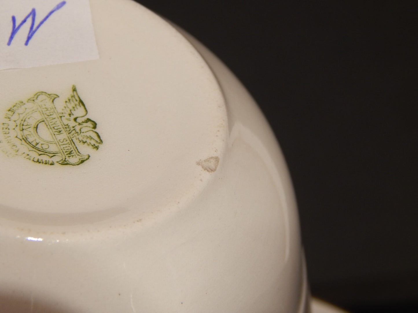 MODERNARIATO TAZZA TE' SOCIETA' CERAMICA ITALIANA LAVENO BIANCA PROFILI ORO #