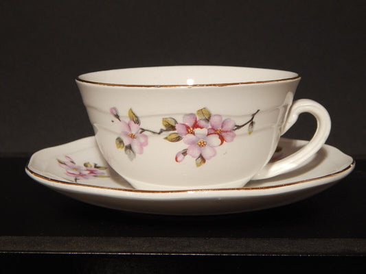 MODERNARIATO TAZZA TE' SOCIETA' CERAMICA ITALIANA LAVENO DECORO FIORI DI PESCO