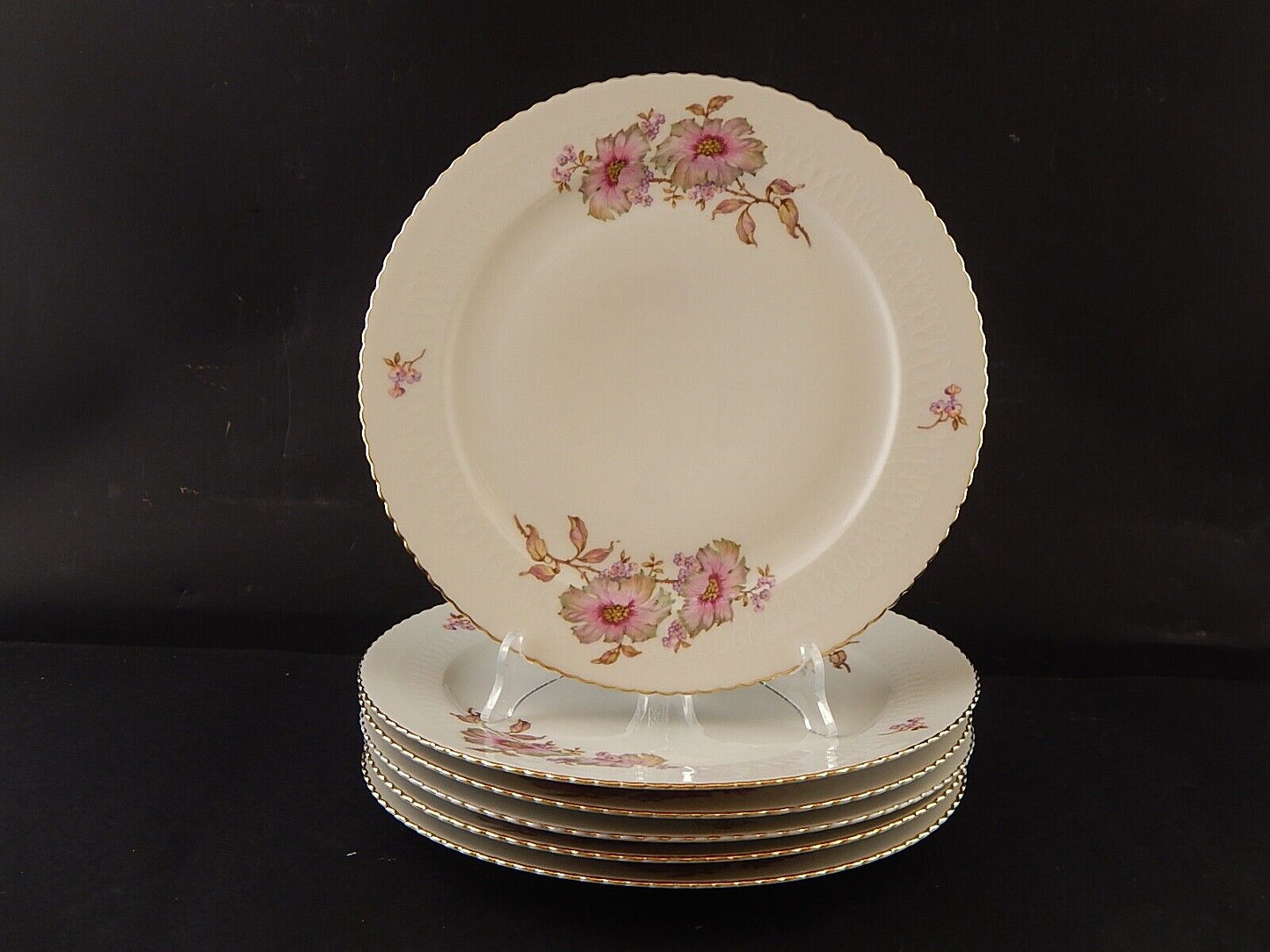 ANTICO RARO SERVIZIO 6 PIATTI PIANI PORCELLANA SELTMANN WEIDEN BAVARIA ELISABETH