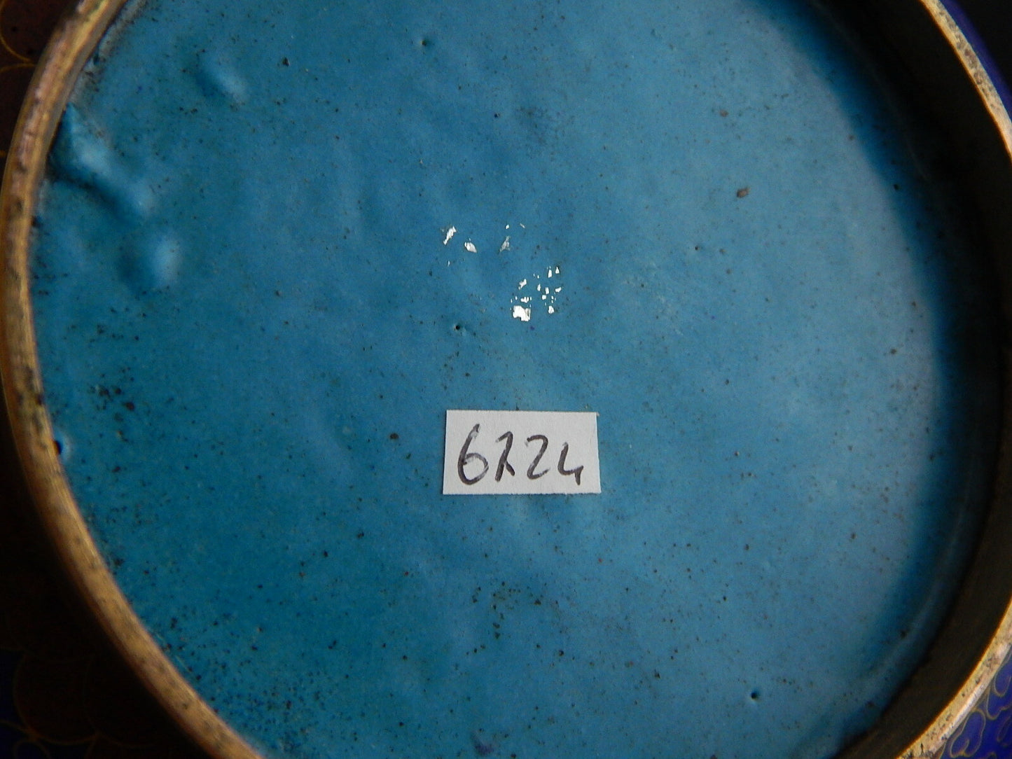 VINTAGE PREZIOSO VASO ORIENTALE CLOISONNE LUSTRO BISANZIO CRISANTEMI FARFALLA