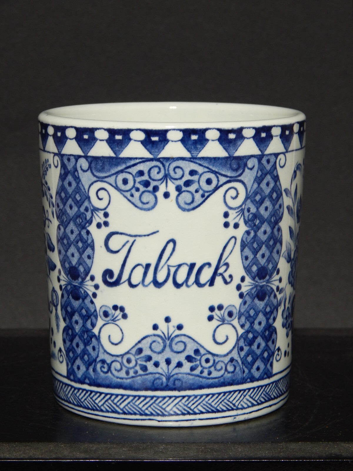 VINTAGE VASO CERAMICA PORTA TABACCO DELFT MAASTRICHT PETRUS REGOUT KING GUSTAV