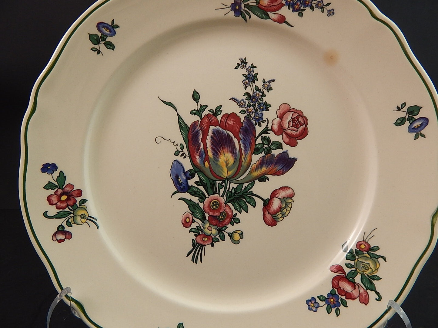 VINTAGE RARO PIATTO CERAMICA VECCHIA STRASBURGO VILLEROY&BOCH #1117