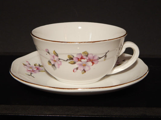 MODERNARIATO TAZZA TE' SOCIETA' CERAMICA ITALIANA LAVENO DECORO FIORI DI PESCO
