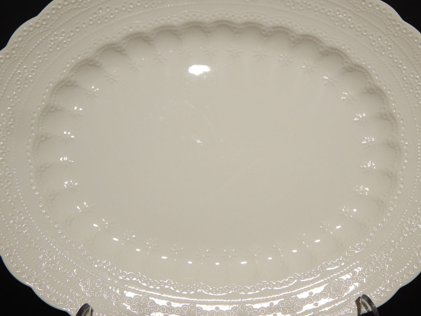 ANTICO VASSOIO PIATTO OVALE INGLESE SEMI PORCELLANA COPELAND SPODE'S JEWEL 1926