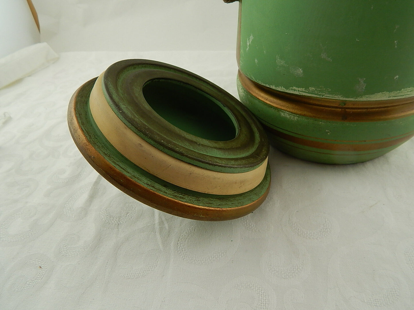 ANTIQUARIATO GELATIERA RINFRESCATOIO VASO IMPERO CERAMICA MAIOLICA ITALIANA