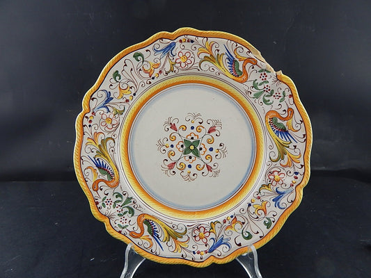 ANTICO PIATTO CERAMICA MAIOLICHE DERUTA PERUGIA PRIMO 900 RINASCIMENTALE #9178