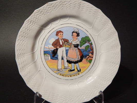 ANTICO PIATTO DECORATIVO CERAMICA SARREGUEMINES PROVENCE PRIMA META' 900