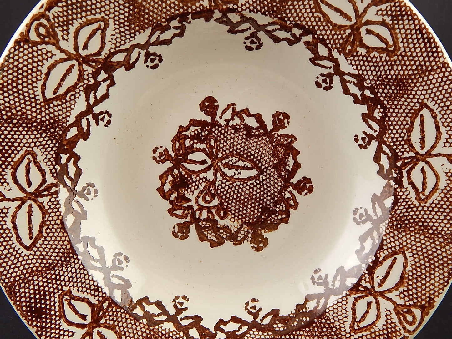 ARTE POVERA ANTICO PIATTO CERAMICA VEDOVA BESIO & FIGLI MONDOVI' DECORATO MANO