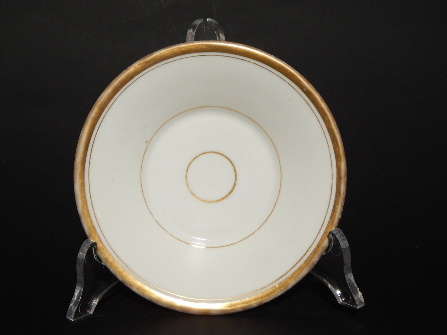 ANTICA PREZIOSA TAZZA PORCELLANA BIANCA E ORO IMPERO GINORI DOCCIA META' 800