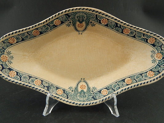 ANTICA RAVIERA VASSOIO LIBERTY CERAMICA LONGWY MODELLO LONDRES