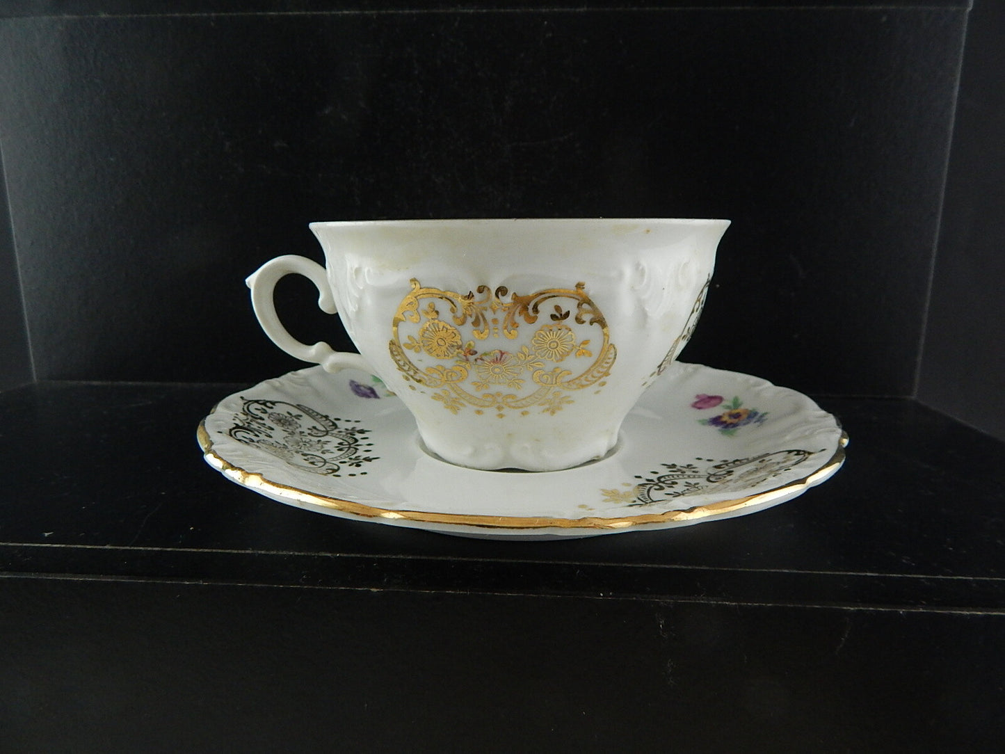 ANTICO RARO SET COLAZIONE TAZZA PIATTO PORCELLANA WINTERLING BAVARIA THERESIA
