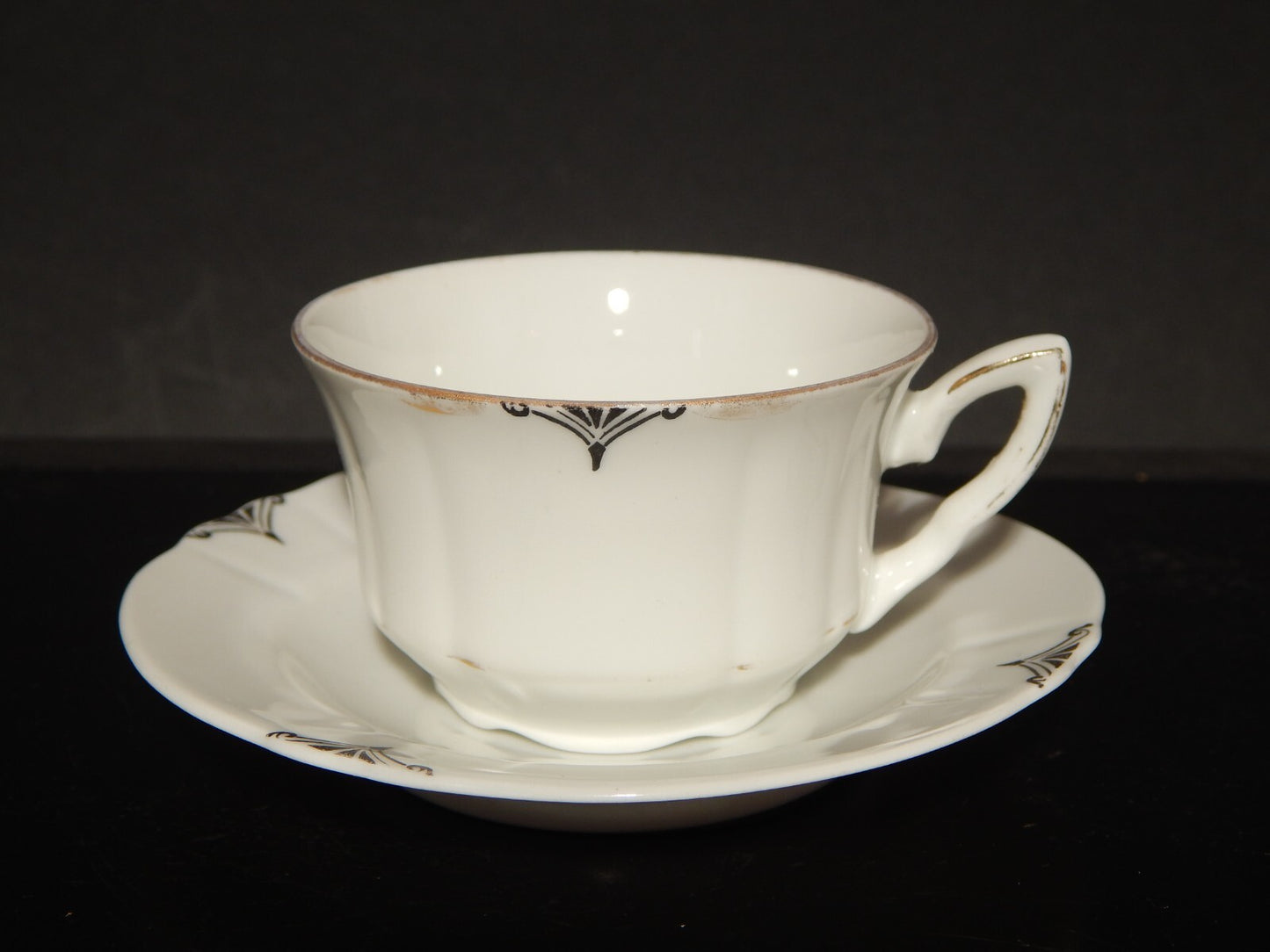 ANTICA TAZZINA CAFFE' PORCELLANA BIANCA E ARGENTO WINTERLING BAVARIA