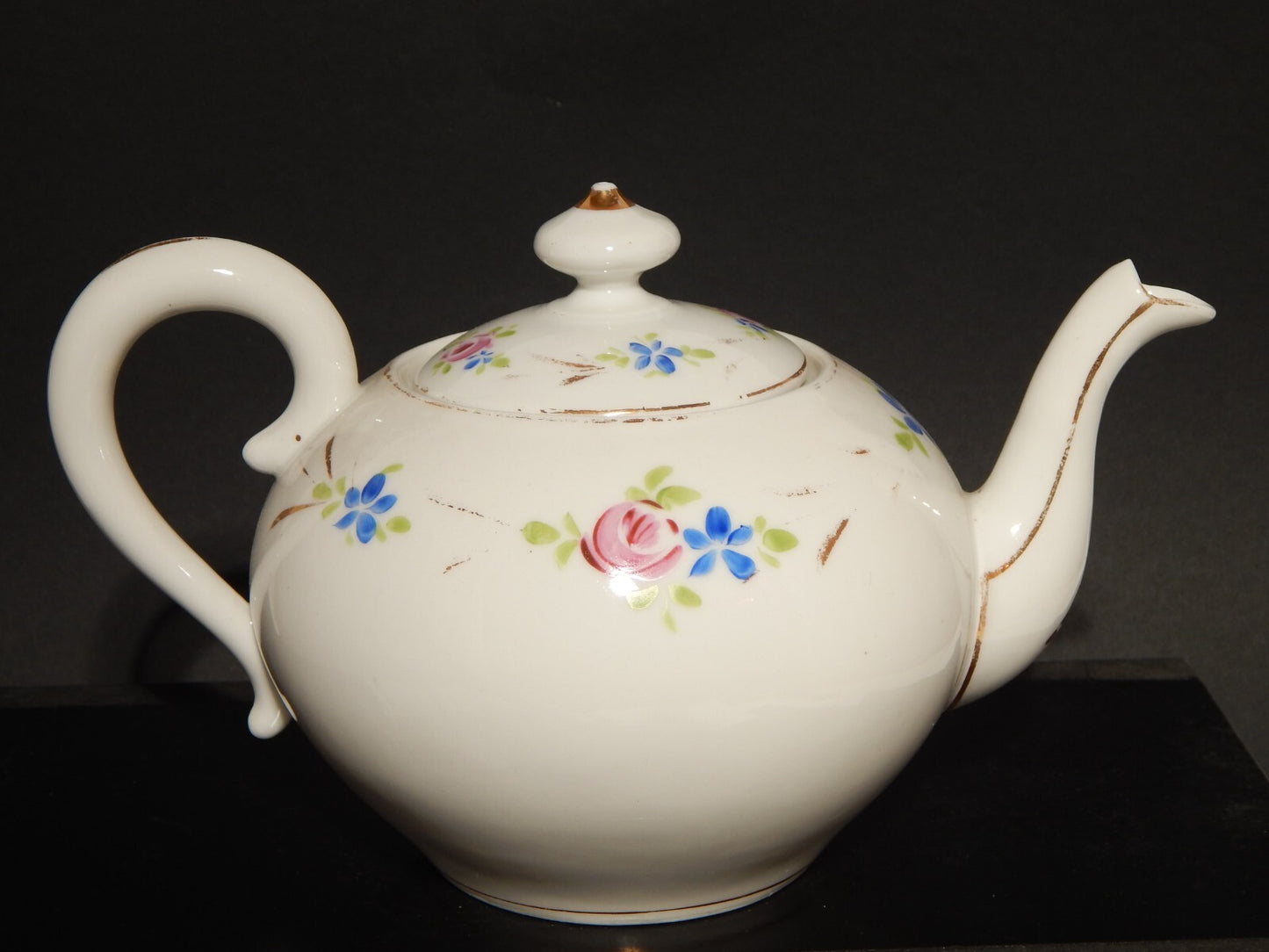 ANTICA GRANDE PREZIOSA TEIERA PORCELLANA VECCHIO PARIGI FINE 1800 SECONDO IMPERO