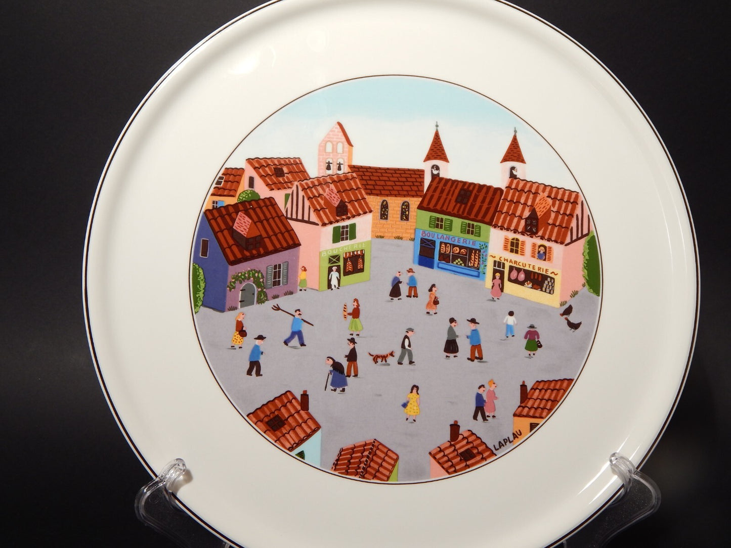 VILLEROY&BOCH PIATTO TORTA VASSOIO PORCELLANA COLLEZIONE NAIF LAPLAU CM 31