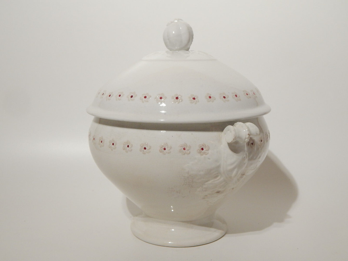 ANTICA ZUPPIERA CENTROTAVOLA SOCIETA' CERAMICA ITALIANA LAVENO FINE 1800