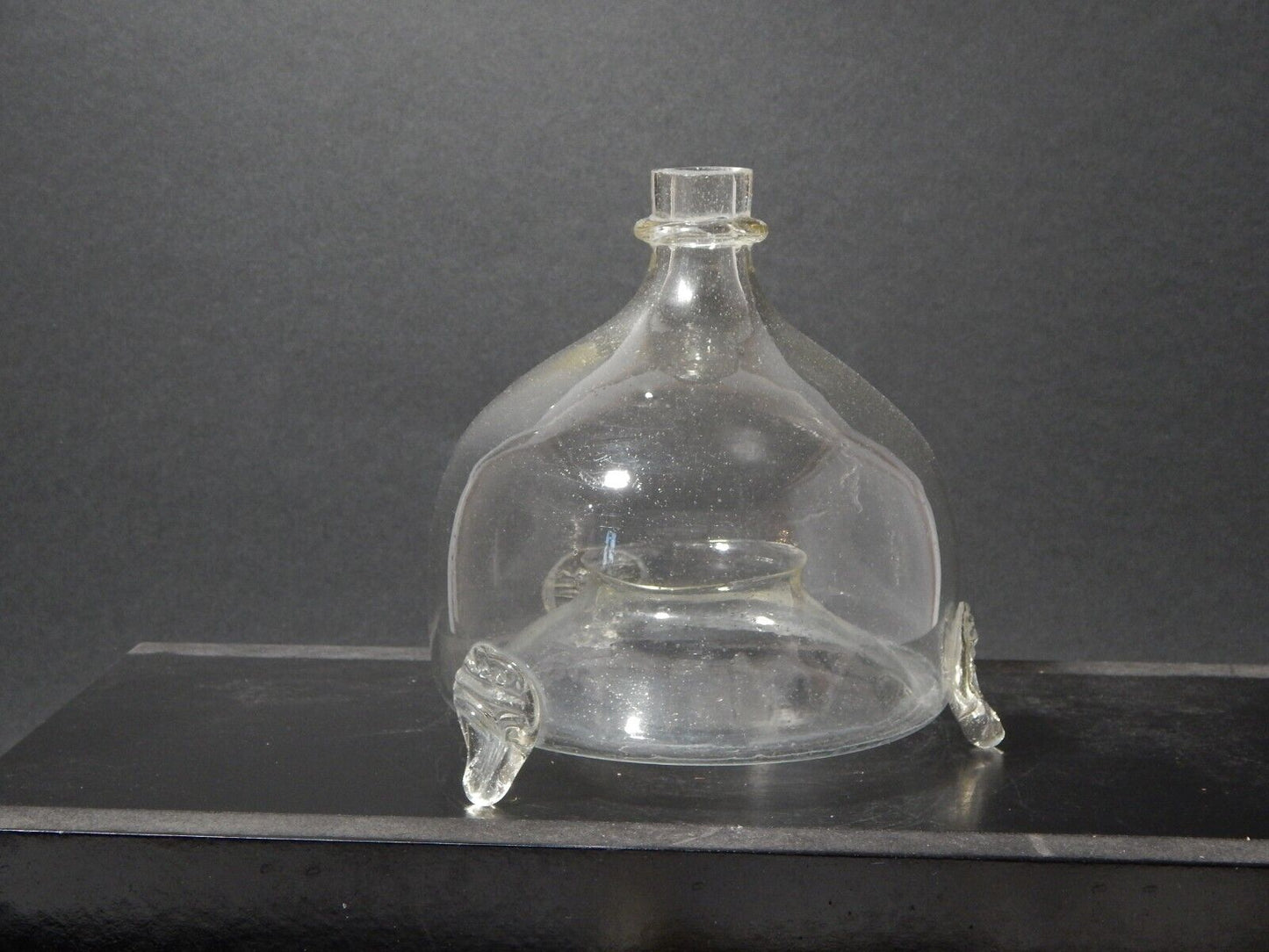 ANTICA MOSCAIOLA TRAPPOLA PER MOSCHE VETRO SOFFIATO ALTARE SAVONA XIX SECOLO