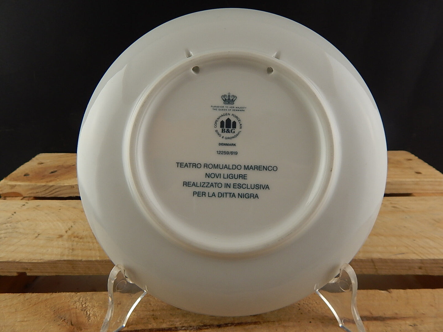 ROYAL COPENHAGEN BING&GRONDAHL PIATTO PORCELLANA NOVI LIGURE TEATRO MARENCO