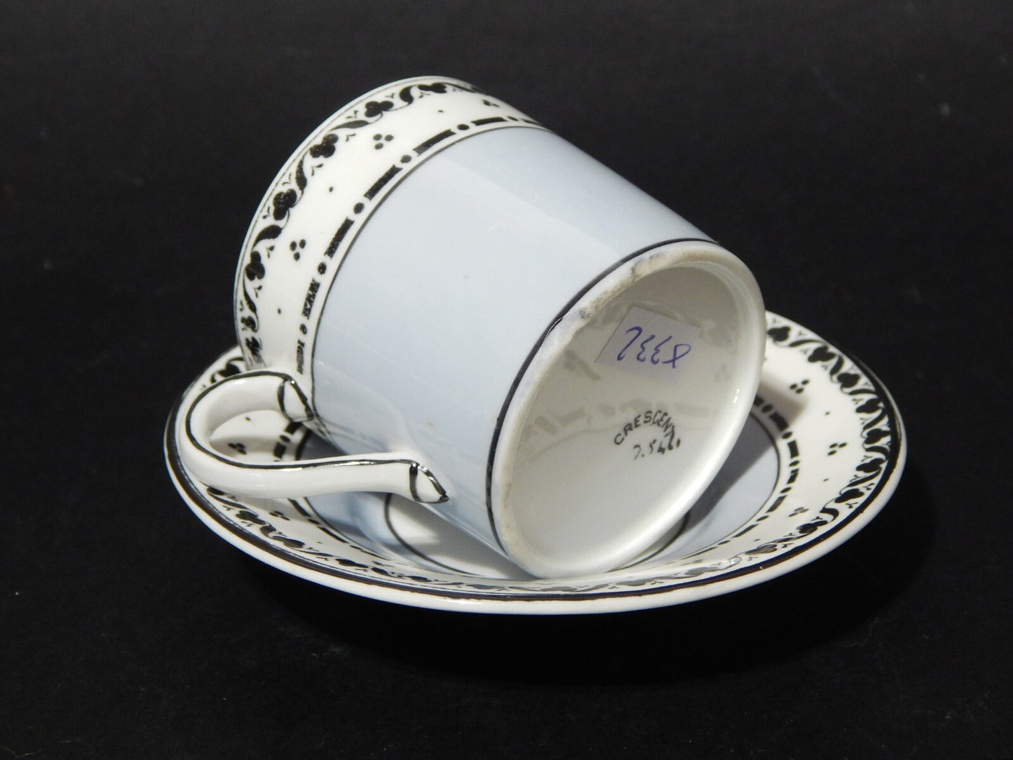 ANTICA RARA CRESCENT PERIODO EDOARDIANO TAZZINA FINE PORCELLANA INGLESE X332