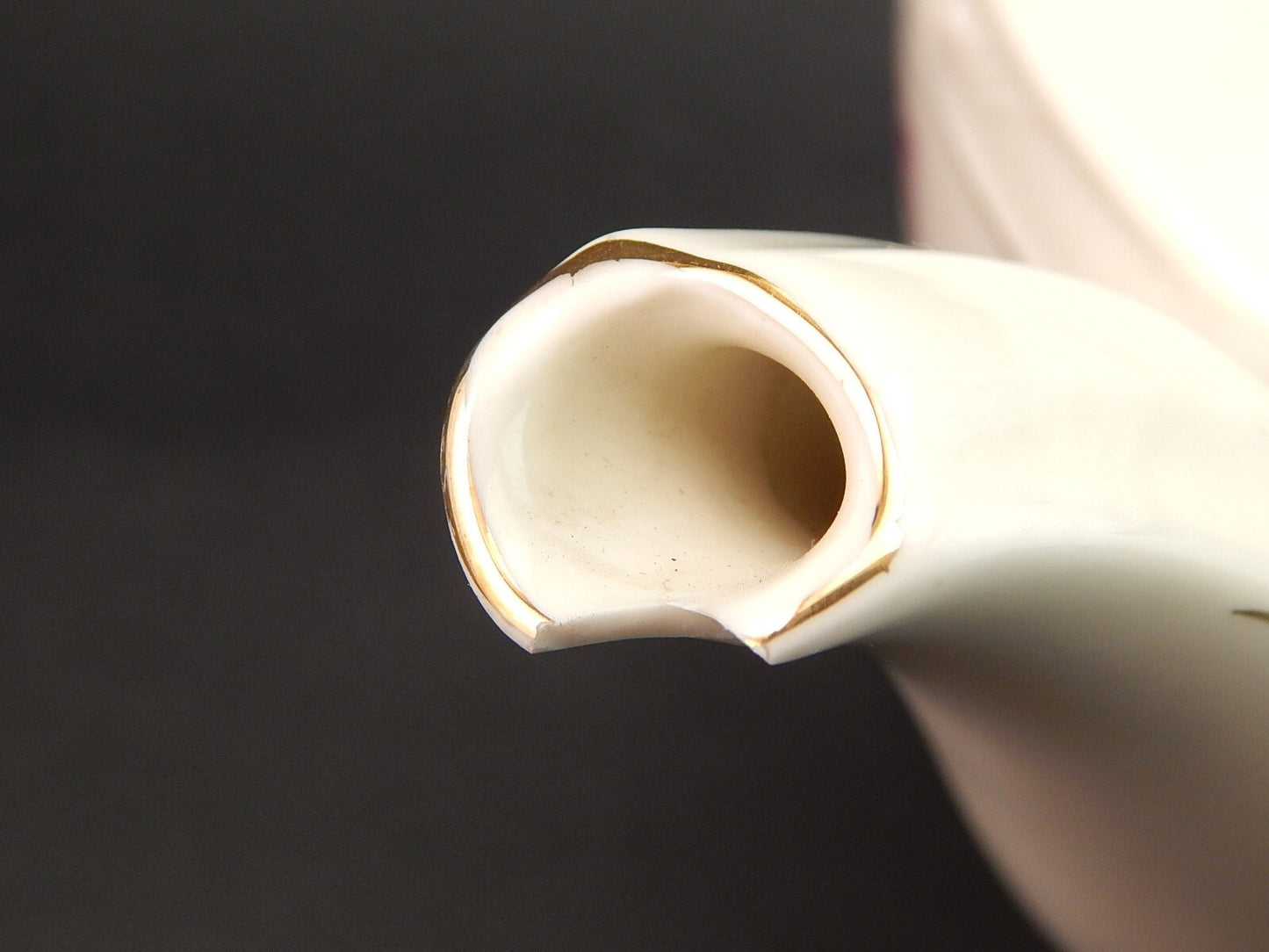 ANTICA RARA TEIERA PORCELLANA ZEH SCHERZER BAVARIA ROSA FUCSIA DIFETTO