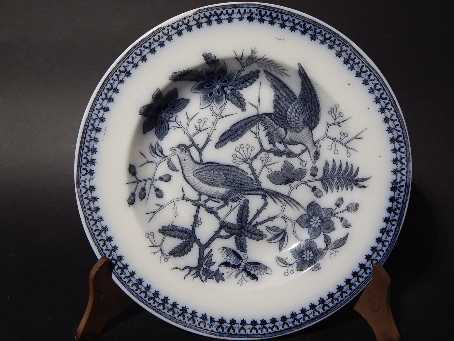 ANTICO ART NOUVEAU PIATTO PORCELLANA VILLEROY&BOCH METTLACH DECORO FASAN