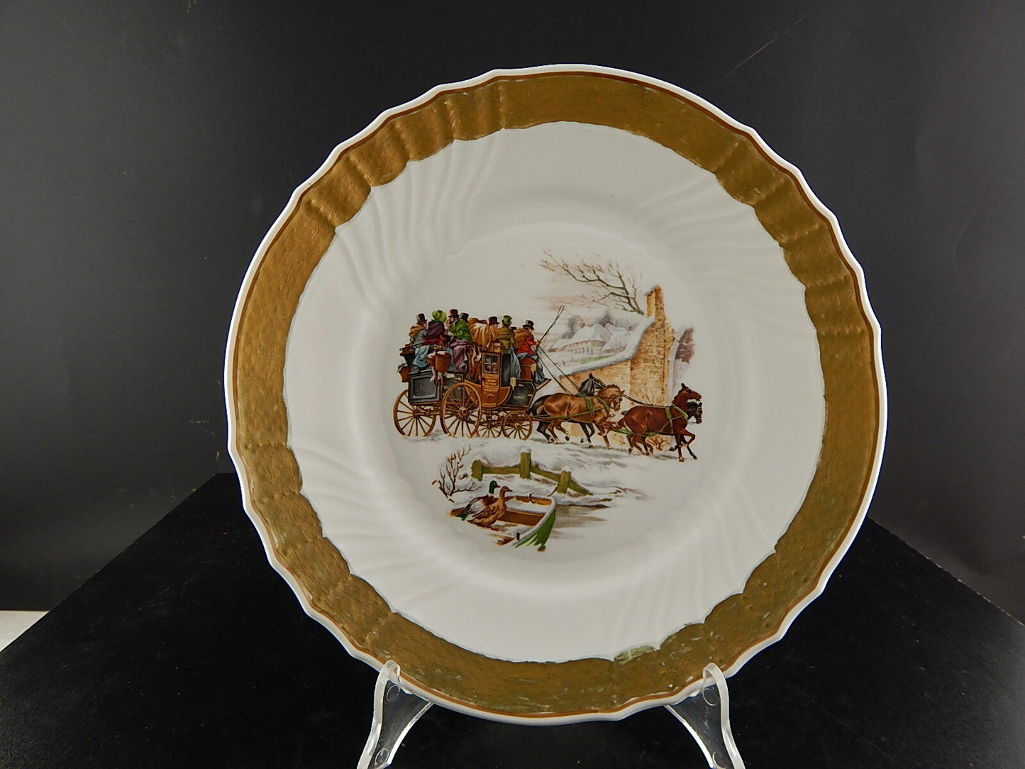 RICHARD GINORI PORCELLANA PIATTO VECCHIO GINORI COLLEZIONE CARROZZA CAVALLI ###