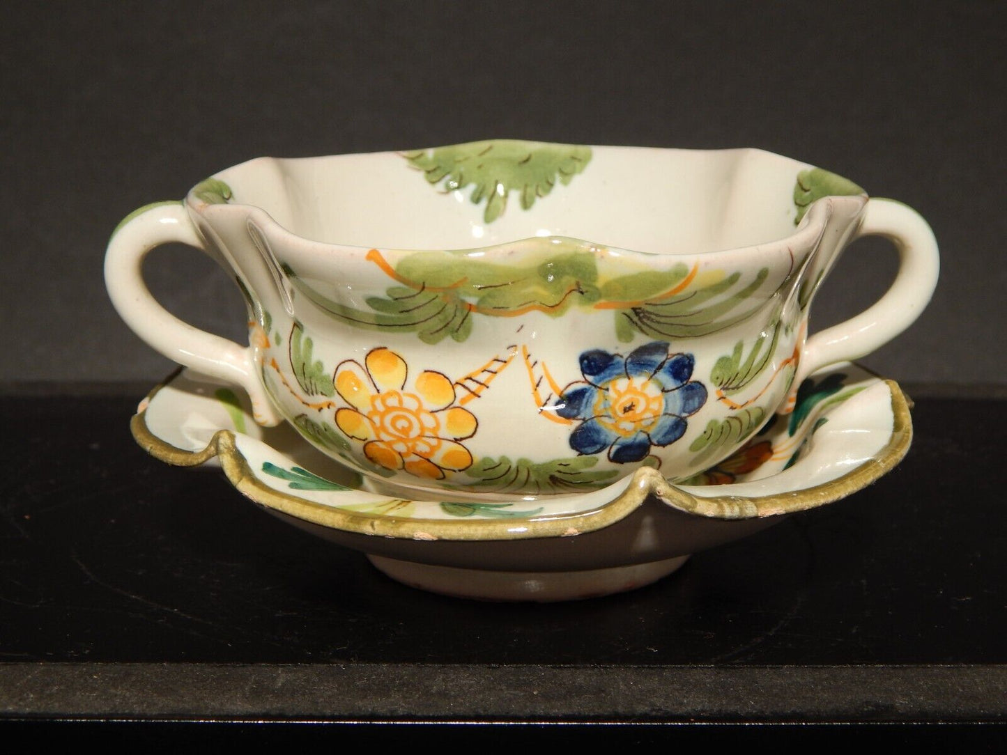 ANTICA RARA ZUCCHERIERA CIOTOLA IN MAIOLICA CERAMICA CANTAGALLI FIRENZE ITALY