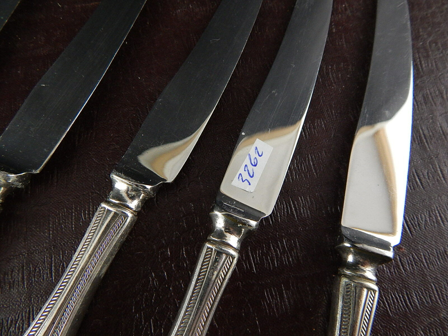 ANTICO SET 6 COLTELLI DESSERT SILVER PLATED GEORGE IBBERSON & CO SHEFFIELD 1920