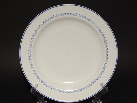 VINTAGE RICHARD GINORI VASSOIO ROTONDO PIATTO PORCELLANA BIANCA CON DECORO BLU