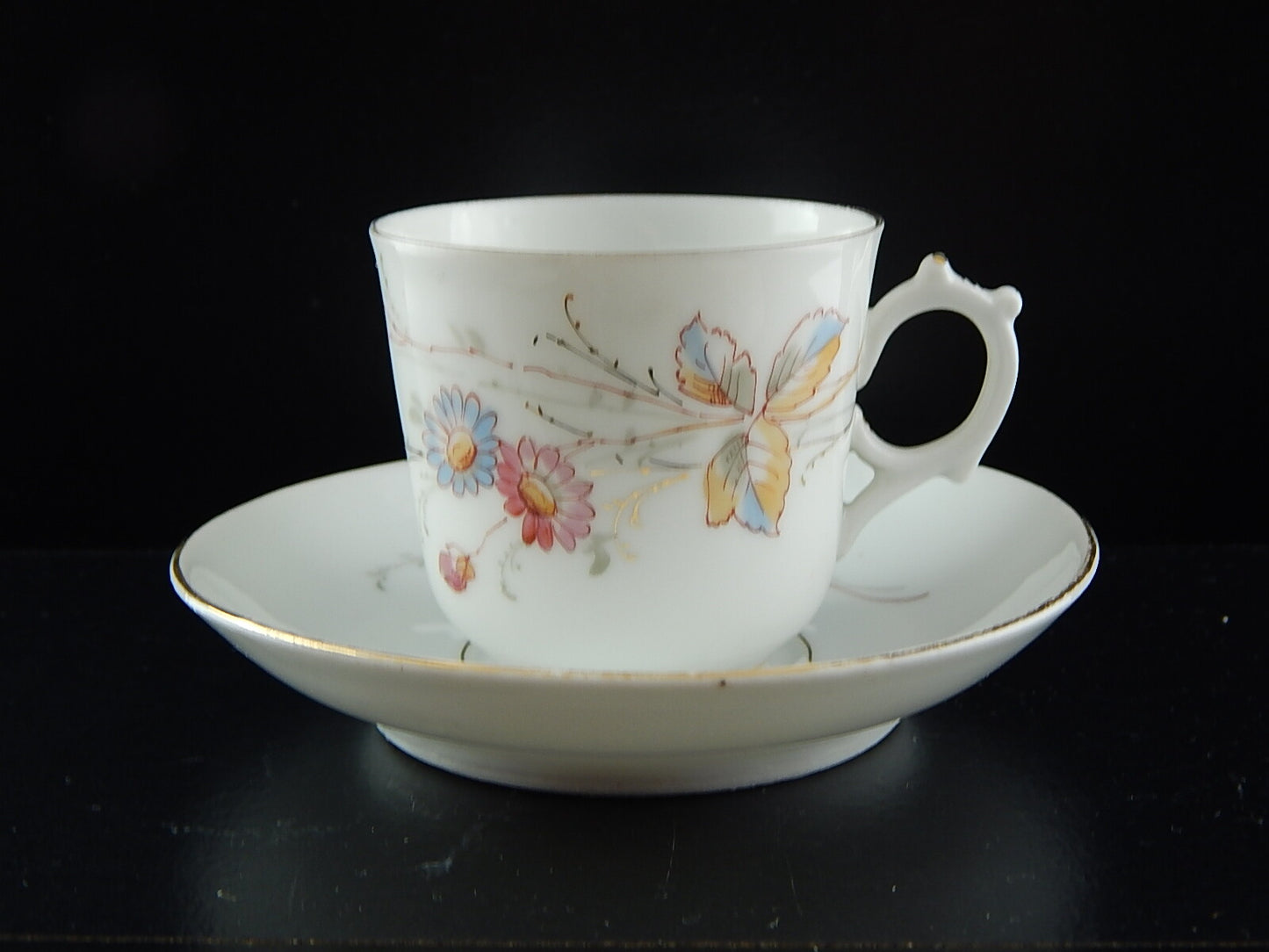 ANTICA PREZIOSA RARA TAZZINA PIATTINO PORCELLANA METÀ 800 NUMERATA DECORO MANO